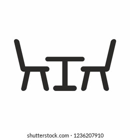 chair table icon vector