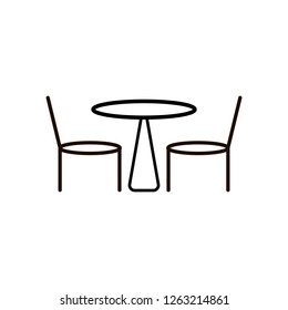 chair and table icon, vector illustration