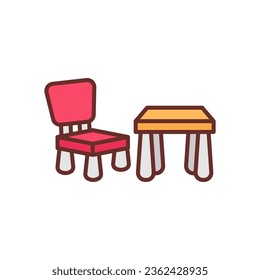 Icono de la tabla de presidente en el vector. Ilustración