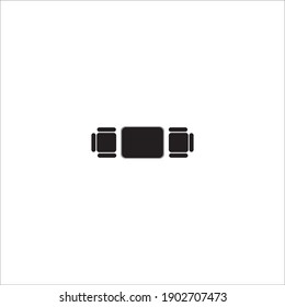chair and table  logo template vector icon illustration design 