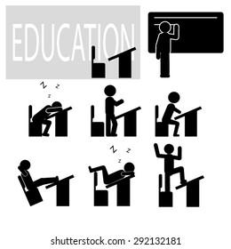 chair table pupil classroom