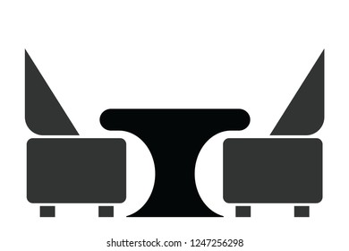 chair and table / restaurant vector illustration