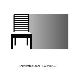 Chair template illustration logo graphic design.