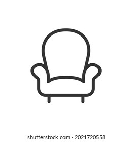 Chair thin line icon. Symbol in trendy outline style. Premium design for web and apps. Perfect for UI. 