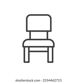 Chair thin liner icon vector.