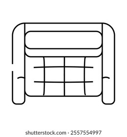 chair top view line icon vector. chair top view sign. isolated contour symbol black illustration