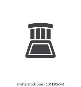 Chair top view vector icon. filled flat sign for mobile concept and web design. Furniture simple solid icon. Symbol, logo illustration. Pixel perfect vector graphics