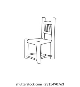 chair toy miniature linear style. vector illustration template design