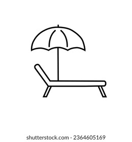 Chair and umbila Outline Illustration Royalty Free ... | Chair drawing, Outline.