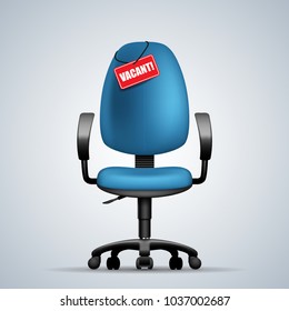 Chair With Vacant Card