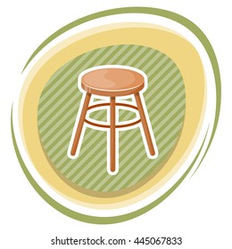 Chair vector colorful icon. Vector illustration in cartoon style