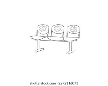 Chair vector comfortable furniture armchair and seat pouf design in furnished apartment interior illustration set of business office-chair or easy-chair isolated on white background