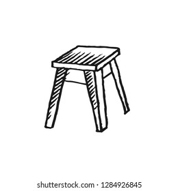 chair vector doodle sketch isolated on white background