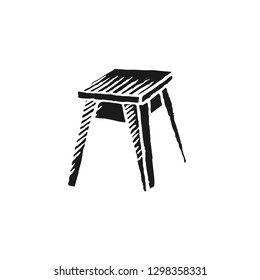 chair vector doodle sketch isolated on white background