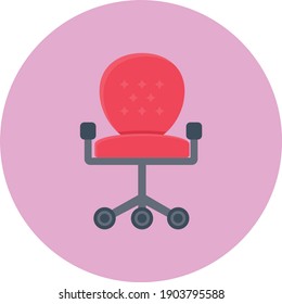chair vector flat colour icon