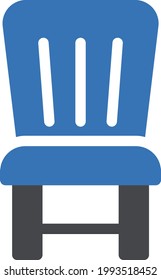 chair vector glyph colour icon