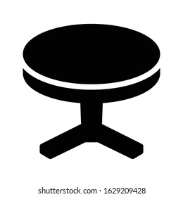 chair vector glyph flat icon 