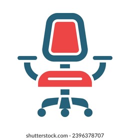 Chair Vector Glyph Two Color Icons For Personal And Commercial Use.
