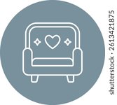 Chair vector icon. Can be used for printing, mobile and web applications.