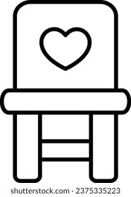 Chair vector icon. Can be used for printing, mobile and web applications.