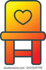Chair vector icon. Can be used for printing, mobile and web applications.