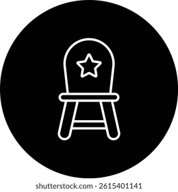 Chair vector icon. Can be used for printing, mobile and web applications.
