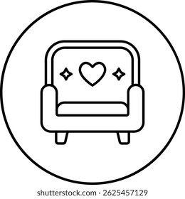 Chair vector icon. Can be used for printing, mobile and web applications.