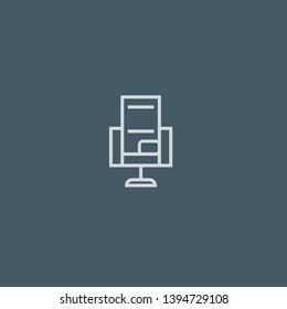 Chair vector icon. Chair concept stroke symbol design. Thin graphic elements vector illustration, outline pattern for your web site design, logo, UI. EPS 10.