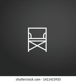 Chair vector icon. Chair concept stroke symbol design. Thin graphic elements vector illustration, outline pattern for your web site design, logo, UI. EPS 10.