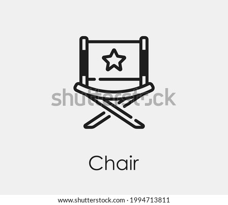Chair vector icon. Editable stroke. Symbol in Line Art Style for Design, Presentation, Website or Apps Elements, Logo. Pixel vector graphics - Vector