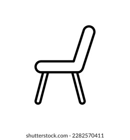 Icono del vector de la silla Ilustración plana sobre fondo blanco..eps