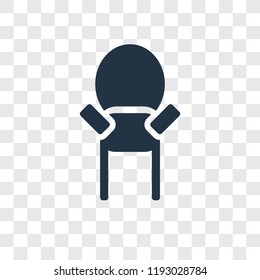 Chair vector icon isolated on transparent background, Chair transparency logo concept
