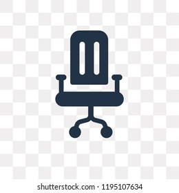 Chair vector icon isolated on transparent background, Chair transparency concept can be used web and mobile