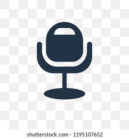 Chair vector icon isolated on transparent background, Chair transparency concept can be used web and mobile