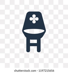 Chair vector icon isolated on transparent background, Chair transparency concept can be used web and mobile