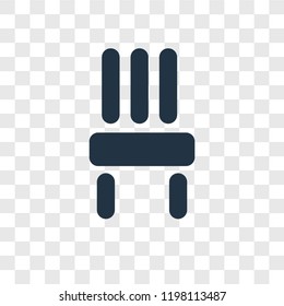 Chair vector icon isolated on transparent background, Chair transparency logo concept