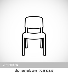 Chair. Vector icon in a line design style.