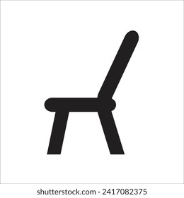 plantilla de línea de icono del vector de silla