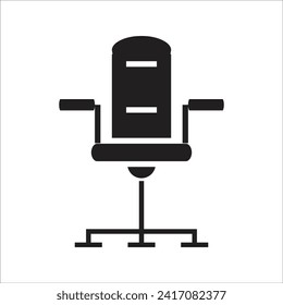 plantilla de línea de icono del vector de silla