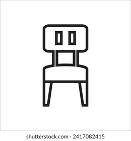 chair vector icon line template