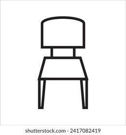 chair vector icon line template