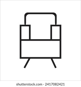 chair vector icon line template