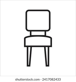 chair vector icon line template