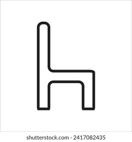 chair vector icon line template