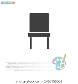 Chair Vector icon . Lorem Ipsum Illustration design