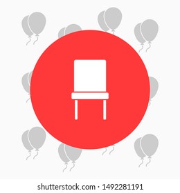 Chair Vector icon . Lorem Ipsum Illustration design