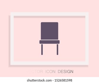 Chair Vector icon . Lorem Ipsum Illustration design