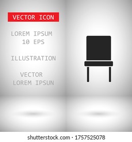 Icono del vector de la silla. Lorem Ipsum Diseño de ilustración