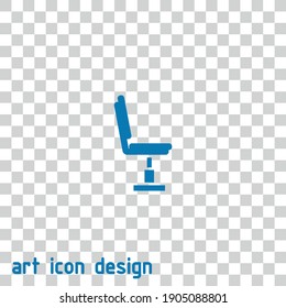 icono del vector de silla en un fondo abstracto