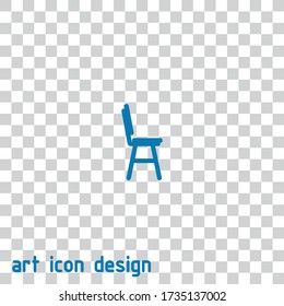 icono del vector de la silla en el fondo aislado